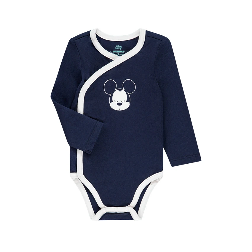 Lot De 3 Bodies En Coton Motif Mickey Disney Pour Bébé Garçon 2 Lot De 3 Bodies En Coton Motif Mickey Disney Pour Bébé Garçon – Image 2