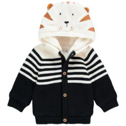 Gilet à Capuche En Tricot Ludique Pour Bébé Garçon