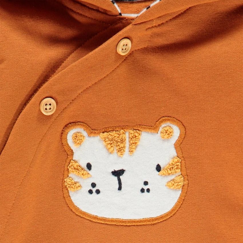 Combinaison Longue à Capuche Motif Tigre Pour Bébé Garçon 4 Combinaison Longue à Capuche Motif Tigre Pour Bébé Garçon – Image 4