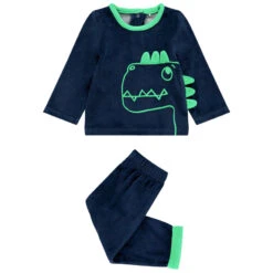 Pyjama En Velours Motif Dinosaure Pour Bébé Garçon