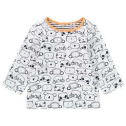 T-shirt Manches Longues Réversible En Coton Pour Bébé Garçon