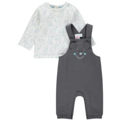 Ensemble T-shirt Manches Longues Imprimé Winnie L'Ourson Disney Et Salopette