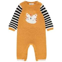 Combinaison Longue En Maille Motif Tigre Pour Bébé Garçon