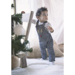 Salopette Longue Print Renne Pour Bébé Garçon -Orchestra HNAY86 GRF 11 X