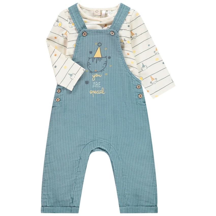 Ensemble T-shirt Imprimé Et Salopette Longue Pour Bébé Garçon 6 Ensemble T-shirt Imprimé Et Salopette Longue Pour Bébé Garçon – Image 6