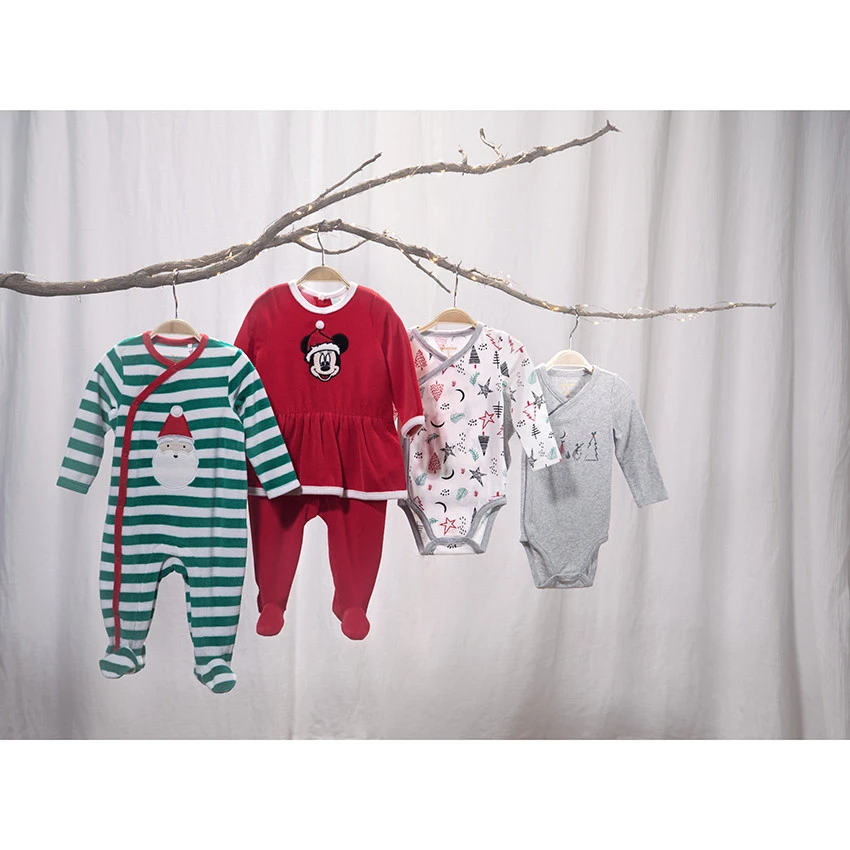 Lot De 2 Bodies Manches Longues En Coton Esprit Noël Pour Bébé Garçon 6 Lot De 2 Bodies Manches Longues En Coton Esprit Noël Pour Bébé Garçon – Image 6