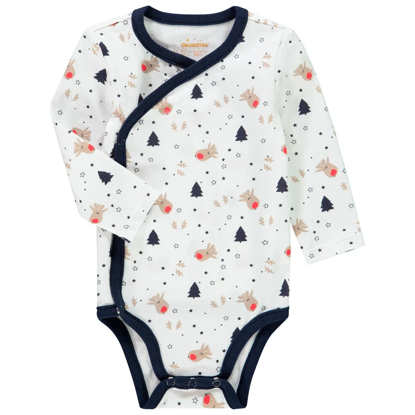 Lot De 2 Bodies Manches Longues Esprit Noël Pour Bébé 2 Lot De 2 Bodies Manches Longues Esprit Noël Pour Bébé – Image 2