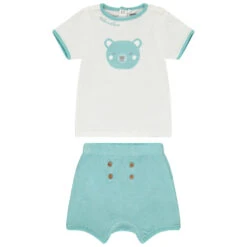Ensemble T-shirt Print Ours Et Bermuda Pour Bébé Garçon