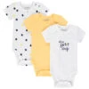 Lot De 3 Bodies Manches Courtes Pour Bébé Garçon