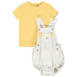 Ensemble Salopette Bloomer + T-shirt Pour Bébé Garçon