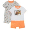 Lot De 2 Combinaisons Courtes Tic & Tac Disney Pour Bébé Garçon