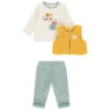 Ensemble Gilet En Bouclette + T-shirt Winnie L'Ourson + Pantalon Pour Bébé Garçon