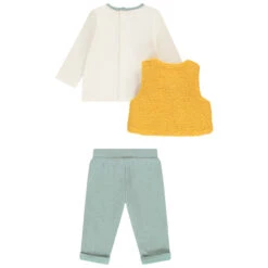 Ensemble Gilet En Bouclette + T-shirt Winnie L'Ourson + Pantalon Pour Bébé Garçon -Orchestra HNAYBN BLA 2 X
