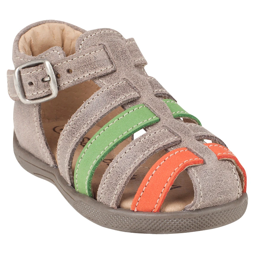 Nu-pieds Avec Boucle Réglable Et Lanières Contrastées 1 Nu-pieds Avec Boucle Réglable Et Lanières Contrastées