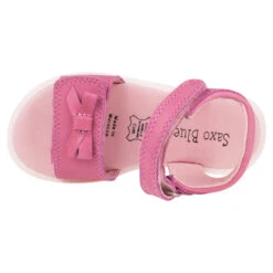 Nu-pieds Roses En Cuir à Double Scratch Et Noeud Du 24 Au 27 -Orchestra KCIG06 ROSE 3 X