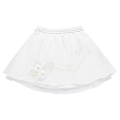 Jupe De Cérémonie Avec Fleurs Cousues Et Broderies