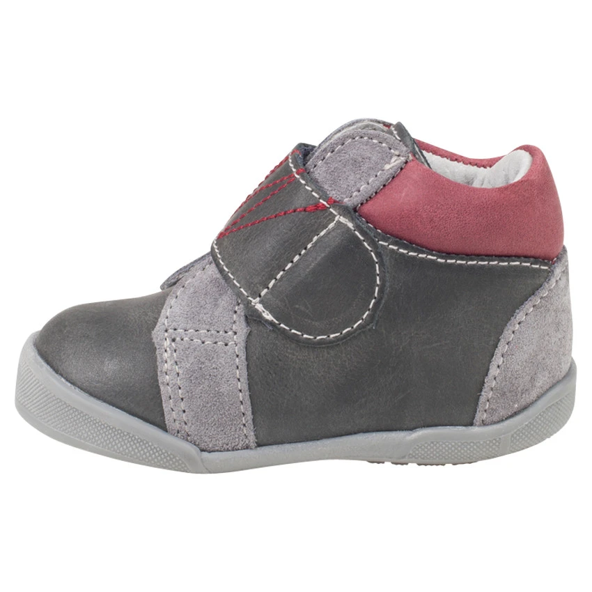 Bottillons En Cuir Bi-matière Avec Large Scratch 2 Bottillons En Cuir Bi-matière Avec Large Scratch – Image 2