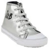 Baskets Montantes à Zip Et Lacet Pailleté Avec Bande Paillettes