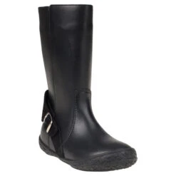 Bottes Noires En Cuir Avec Boucles Et Rivets Du 24 Au 27