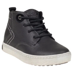 Bottillons Aspect Cuir Unis à Lacets Et Zip