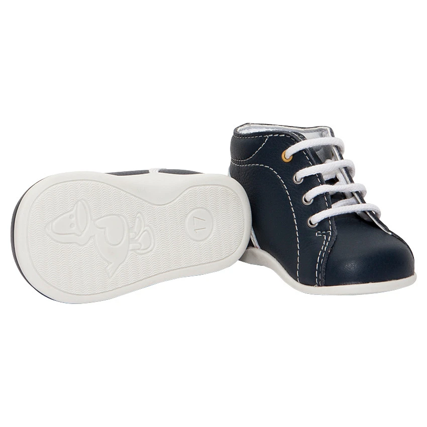 Bottillons En Cuir à Lacets Avec Bateau Printé 2 Bottillons En Cuir à Lacets Avec Bateau Printé – Image 2