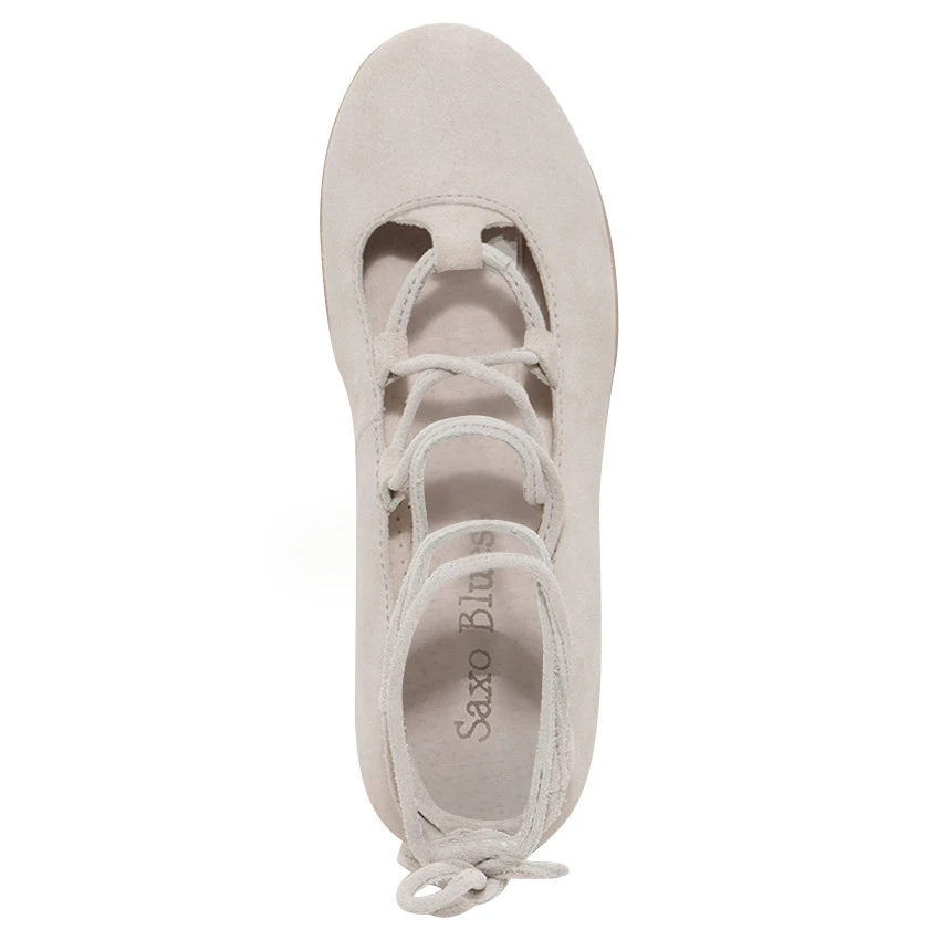 Balleries En Cuir Suédé Avec Laçage 3 Balleries En Cuir Suédé Avec Laçage – Image 3