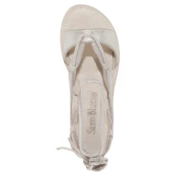 Nu-pieds Argentés En Cuir Avec Laçage Cheville -Orchestra MCMG14 ARGE 3 X