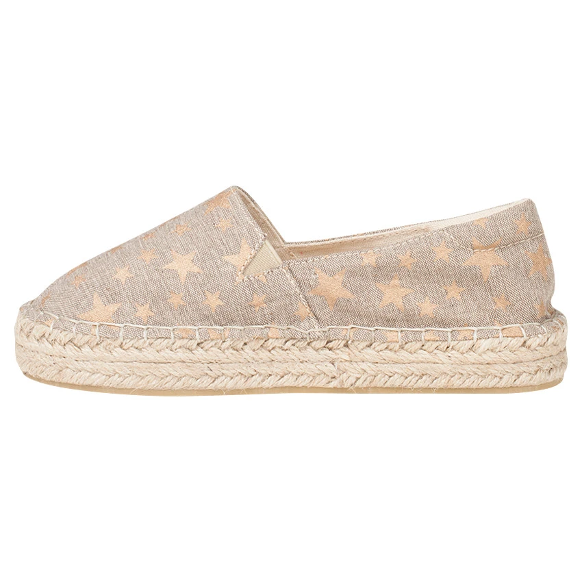 Espadrilles En Toile Imprimées étoiles Dorées 2 Espadrilles En Toile Imprimées étoiles Dorées – Image 2