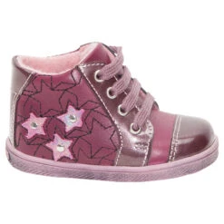 Bottillons En Cuir Avec Patchs étoiles Et Doublure En Fausse Fourrure