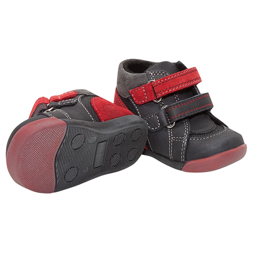 Bottillons En Cuir Contrastés Avec Ouverture à Scratch 2 Bottillons En Cuir Contrastés Avec Ouverture à Scratch – Image 2