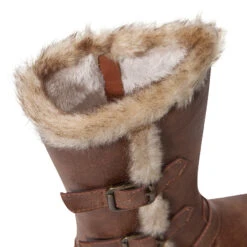 Bottes En Simili Cuir Avec Boucles Fantaisie Et Fausse Fourrure -Orchestra NCML01 CAME 3 X