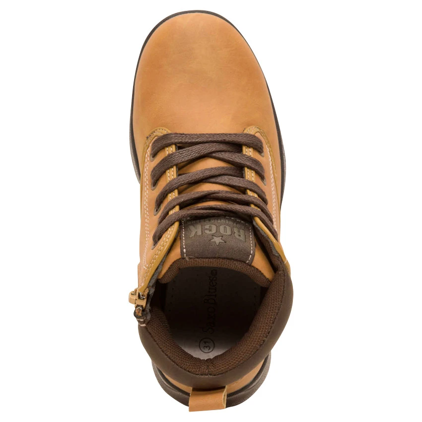 Bottillons Effet Cuir Camel à Lacets Et Zip 4 Bottillons Effet Cuir Camel à Lacets Et Zip – Image 4