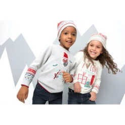 Bonnet En Tricot Avec Motif Jacquard Et Pompon -Orchestra NF750J GRIS 5 X