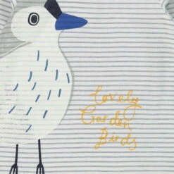 Sous-pull Rayé Col Roulé Avec Print Oiseau -Orchestra NL0603 ECRU 3 X