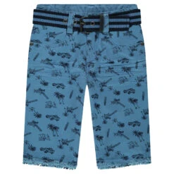 Bermuda En Twill Imprimé All-over Avec Ceinture